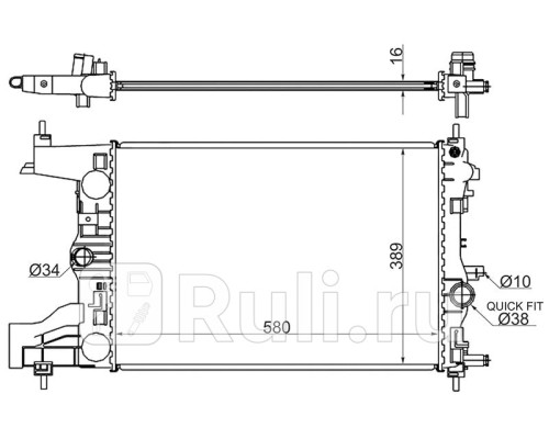 SG-CH0006-MT - Радиатор охлаждения (SAT) Opel Astra J (2009-2017)