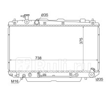 TY0004-ACA20 - Радиатор охлаждения (SAT) Toyota Rav4 (2000-2006)