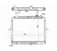 KI0007 - Радиатор охлаждения (SAT) Kia Bongo PU (2004-2012)