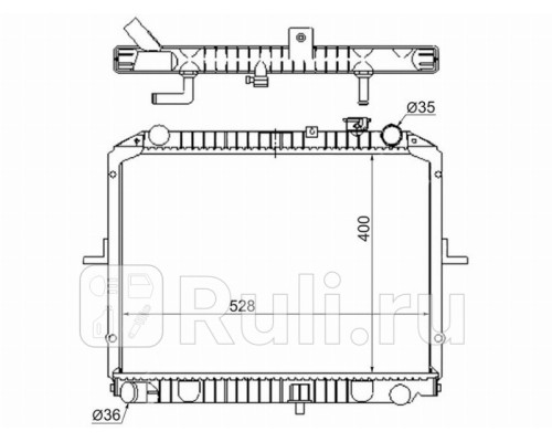KI0007 - Радиатор охлаждения (SAT) Kia Bongo PU (2004-2012)