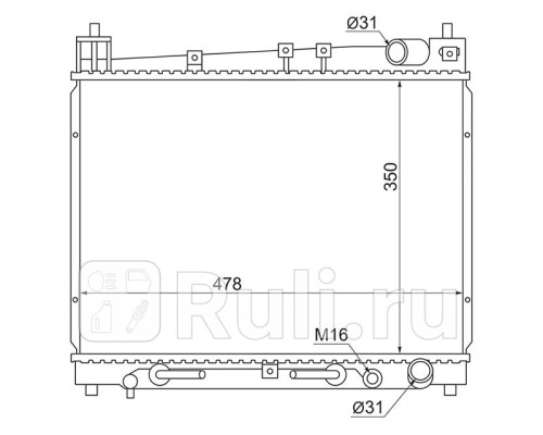 TY000W10 - Радиатор охлаждения (SAT) Toyota Yaris (1999-2005)