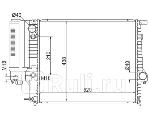 BW0004 - Радиатор охлаждения (SAT) BMW E34 (1988-1996)