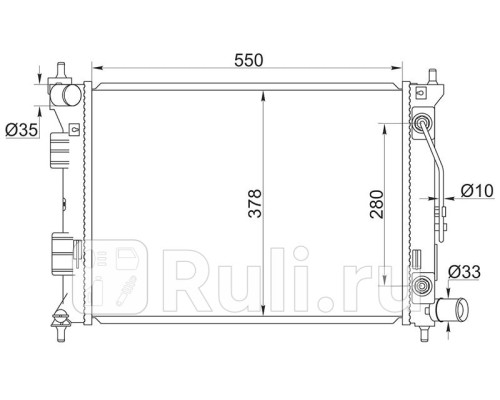 SG-HY00011 - Радиатор охлаждения (SAT) Hyundai Elantra 5 (2011-2015)