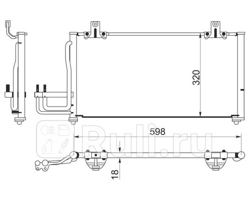 ST-KA40-394-A0 - Радиатор кондиционера (SAT) Kia Sephia (1997-2004)
