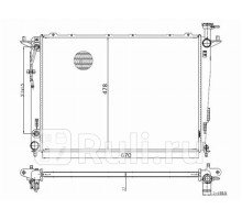 KI0005-10 - Радиатор охлаждения (SAT) Kia Sorento 2 (2009-2021)