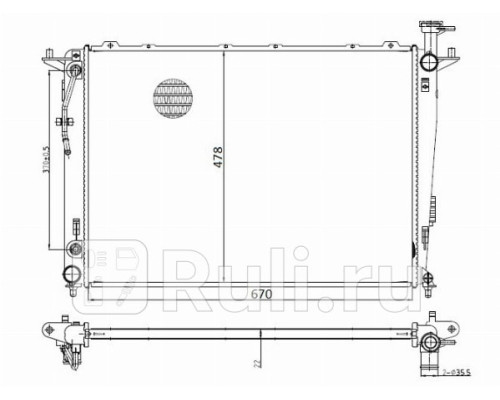 KI0005-10 - Радиатор охлаждения (SAT) Kia Sorento 2 (2009-2021)