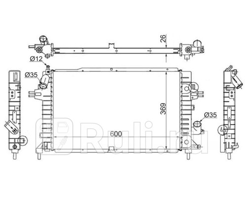 OP0006-04-D1 - Радиатор охлаждения (SAT) Opel Astra H (2004-2014)