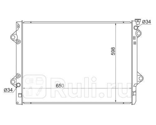 TY0009-120 - Радиатор охлаждения (SAT) Toyota Land Cruiser Prado 150 рестайлинг (2013-2017)