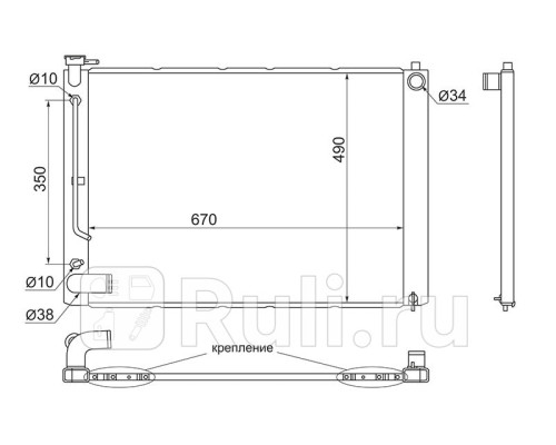 TY0003-MCU30 - Радиатор охлаждения (SAT) Lexus RX 300 (2003-2009)