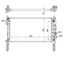 CV0011-2 - Радиатор охлаждения (SAT) Opel Mokka (2012-2016)