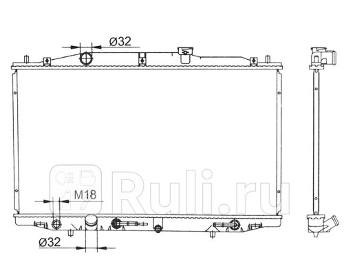 HD0005-UC-1 - Радиатор охлаждения (SAT) Honda Accord 7 (2003-2008)