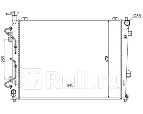 KI0009 - Радиатор охлаждения (SAT) Kia Carens 2 (2006-2012)