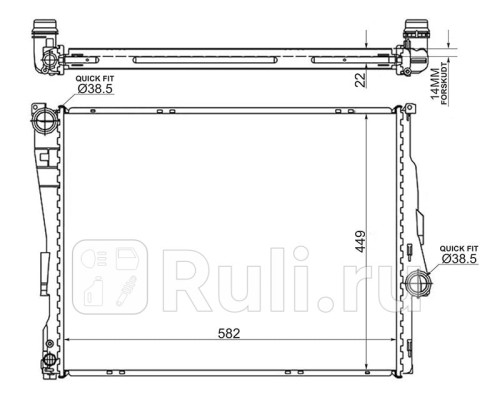 BW0008 - Радиатор охлаждения (SAT) BMW E46 (1998-2001)