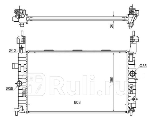 OP0009 - Радиатор охлаждения (SAT) Opel Meriva A (2003-2010)