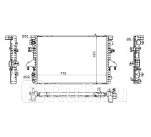 VW0009 - Радиатор охлаждения (SAT) Volkswagen Transporter T5 (2003-2009)