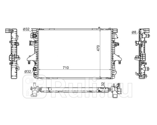 VW0009 - Радиатор охлаждения (SAT) Volkswagen Transporter T5 (2003-2009)