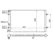 SG-SD0001 - Радиатор охлаждения (SAT) Volkswagen Golf 4 (1997-2006)