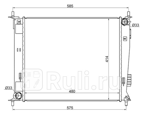 KI0010-MT - Радиатор охлаждения (SAT) Kia Soul 1 (2008-2014)