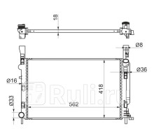 RN0006-1 - Радиатор охлаждения (SAT) Renault Kangoo 2 (2008-2013)