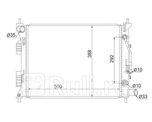 HY0016-1 - Радиатор охлаждения (SAT) Hyundai Solaris 1 (2010-2014)