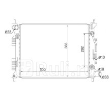 HY0016-1 - Радиатор охлаждения (SAT) Hyundai Solaris 1 рестайлинг (2014-2017)