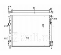 RN0002-D7F - Радиатор охлаждения (SAT) Renault Logan 1 (2004-2009)