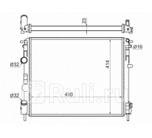 RN0002-D7F - Радиатор охлаждения (SAT) Renault Clio 2 рестайлинг (2001-2006)