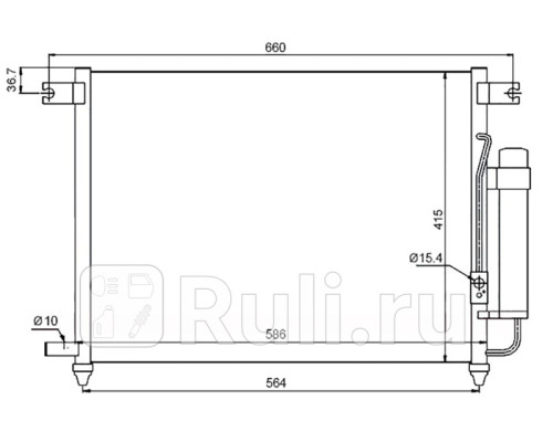 ST-DW07-394-0 - Радиатор кондиционера (SAT) Chevrolet Aveo T255 (2008-2011)
