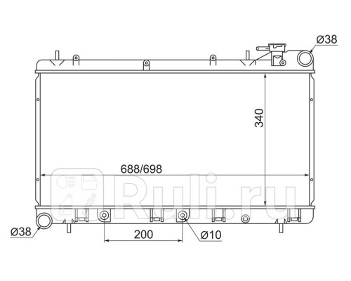 SG-SB0001 - Радиатор охлаждения (SAT) Subaru Forester SF (1997-2002)