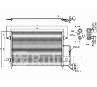 ST-VWA7-394-0 - Радиатор кондиционера (SAT) Volkswagen Passat B5 plus (2000-2005)