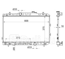 KI0002-1 - Радиатор охлаждения (SAT) Kia Cerato 1 LD рестайлинг (2006-2009)