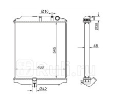 TY0070 - Радиатор охлаждения (SAT) Toyota Dyna (2006-2016)