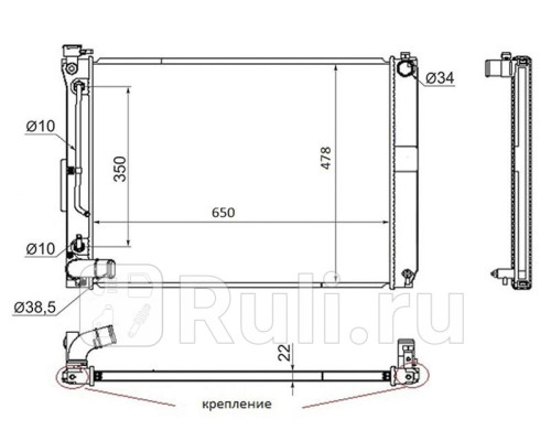 TY0003-MCU30-1 - Радиатор охлаждения (SAT) Lexus RX 300 (2006-2009)
