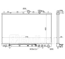 HY0005 - Радиатор охлаждения (SAT) Hyundai Sonata 3 рестайлинг (1996-1998)
