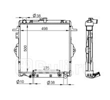 TY0008-HZJ76 - Радиатор охлаждения (SAT) Toyota Land Cruser 70 (1989-2007)