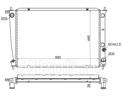 HY0013-MT - Радиатор охлаждения (SAT) Hyundai Starex (1997-2004)