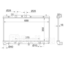 SB0005-BLE - Радиатор охлаждения (SAT) Subaru Legacy BL/BP (2003-2009)