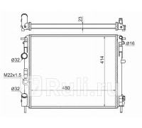 SG-RN0002-D7F - Радиатор охлаждения (SAT) Renault Logan 1 (2004-2009)