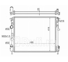 SG-RN0002-D7F - Радиатор охлаждения (SAT) Renault Logan 1 (2004-2009)