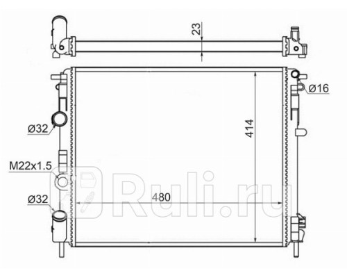 SG-RN0002-D7F - Радиатор охлаждения (SAT) Renault Logan 1 (2004-2009)