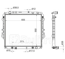 TY0018 - Радиатор охлаждения (SAT) Toyota Hilux (2015-2020)