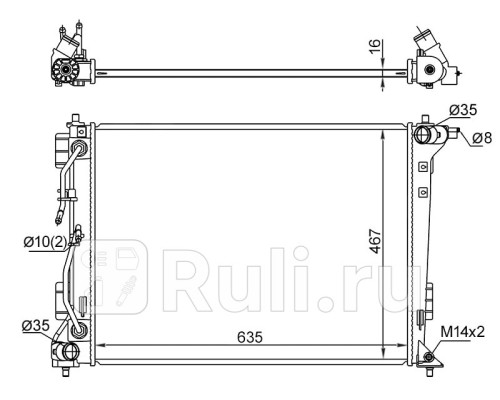 ST-10-0021 - Радиатор охлаждения (SAT) Hyundai Tucson 3 (2015-2021)