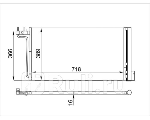 ST-47-0021 - Радиатор кондиционера (SAT) Ford Focus 3 рестайлинг (2014-2019)