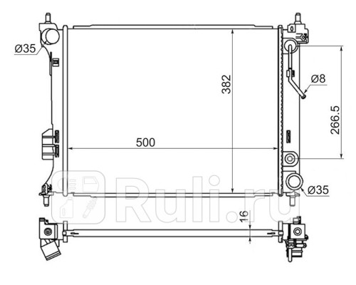 HY0003-I20 - Радиатор охлаждения (SAT) Hyundai i20 (2008-2014)