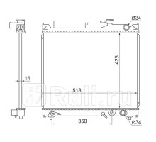 SK0001-1 - Радиатор охлаждения (SAT) Suzuki Grand Vitara (1997-2000)